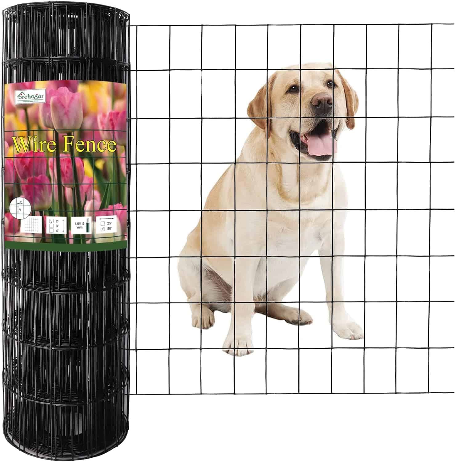 black fencing cattle panel
