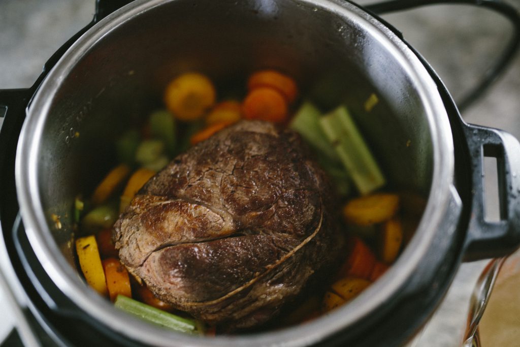 pot roast with vegetables in an instant pot